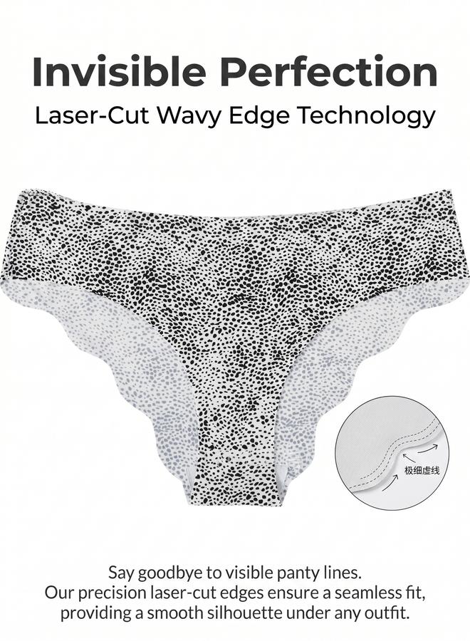 Take Two White Animal Print Seamless Brief - Image 3