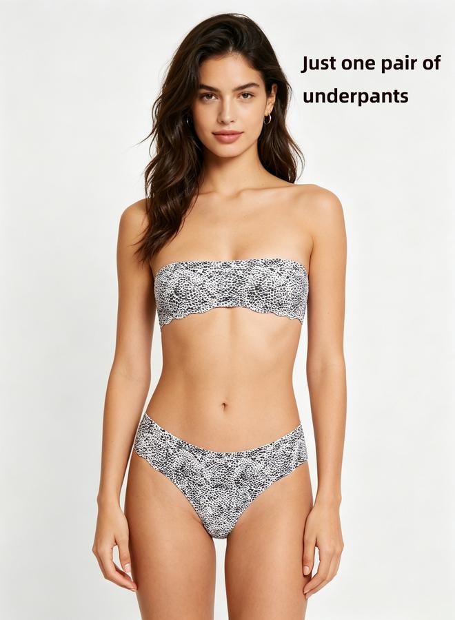 Take Two White Animal Print Seamless Brief - Image 1