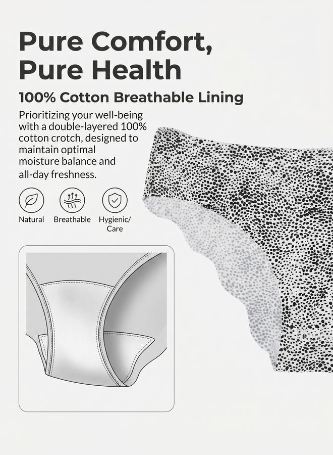 Take Two White Animal Print Seamless Brief - Image 4