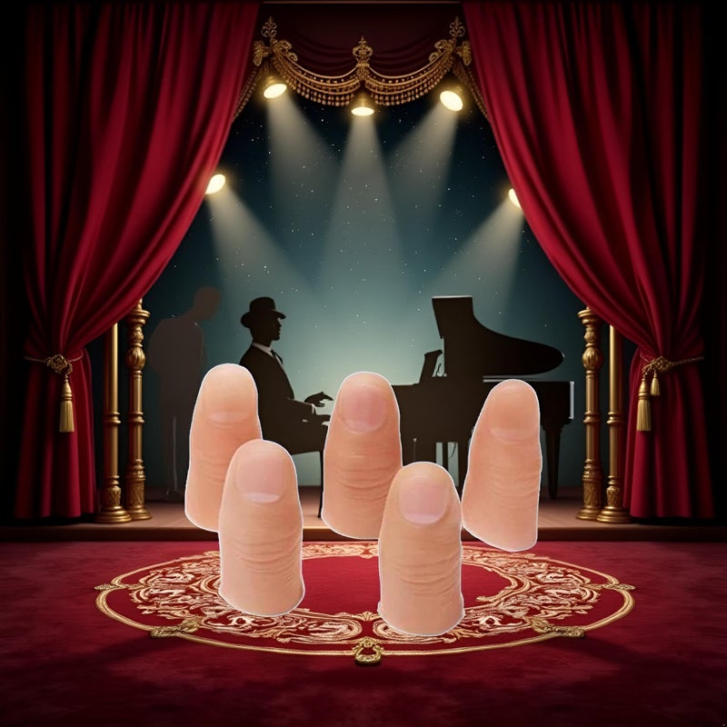 Fansoftiks 5 Pcs Magic Trick Fingers Fake Thumb Tips Stage Show Prop Prank Magic Kits and Accessories Novelty Toys - Image 5