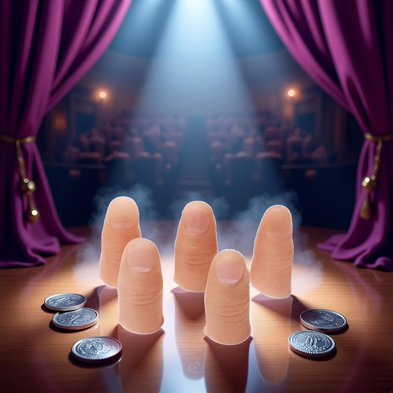 Fansoftiks 5 Pcs Magic Trick Fingers Fake Thumb Tips Stage Show Prop Prank Magic Kits and Accessories Novelty Toys - Image 4
