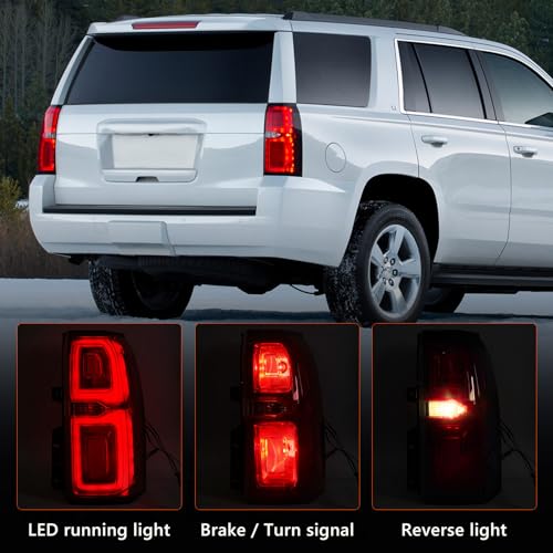 Huray Right Tail Light Fit for Chevy Tahoe/Suburban 3500 HD 2015-2020, Red Taillight OE Style Tail lamp Rear Brake Lamp Replacement for GM2801264 84467059 Passenger Side - Image 3