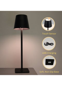 Levin Germany LEVIN Germany Cordless LED Table Lamp 5W-Black Shade USB Rechargeable, 360° Shadowless Lighting, 3 Color Modes, Portable Aluminum Acrylic, 1-Year Warranty  - Image 3