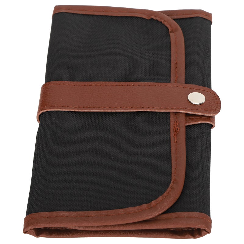 Pen Wrap Roll Pencil Case Canvas Bag Pouch Painting Tools Storage Stationery School Supplies48 Grids - Image 1