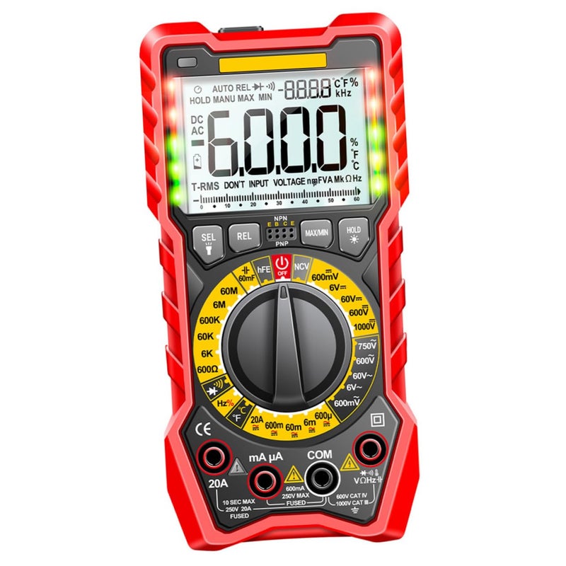 أوبيريتاكس مقياس رقمي رفيع مع إضاءة خلفية وضوء كاشف وإنذار جهد بدون تلامس - Image 1