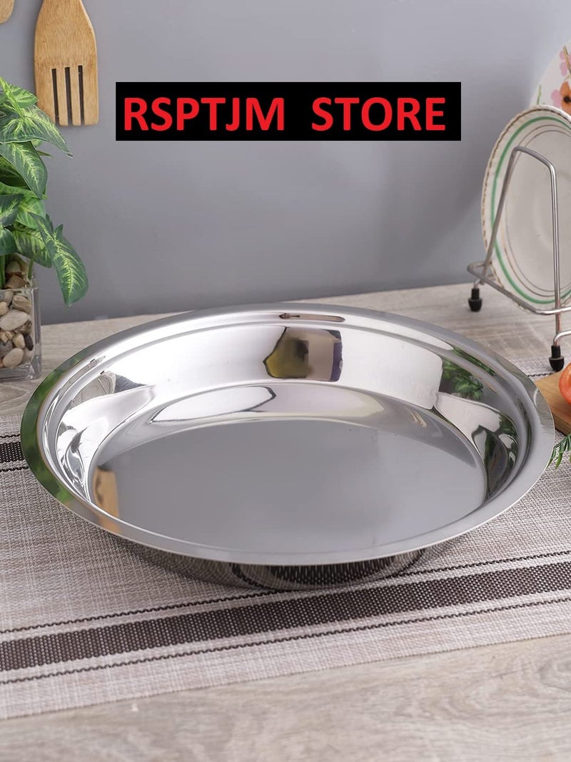 RSPTJM VOMI RJ kitchenware Store paraat | Steel Parat for Dough Flour Kneading |Atta Parat Steel for Kitchen Big Size, 40 cm - Image 2