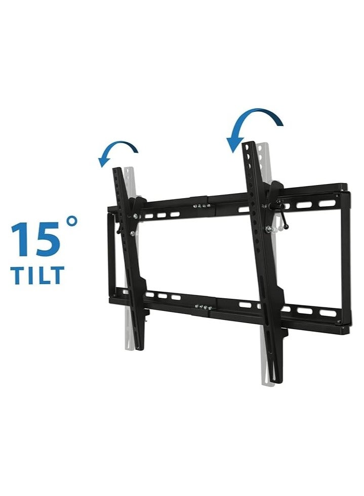Tilting TV Wall Mount Bracket LS-64T for 32''-80'' TVs, VESA 600x400mm, 60kg Capacity, 50mm from Wall, ±15° Tilt