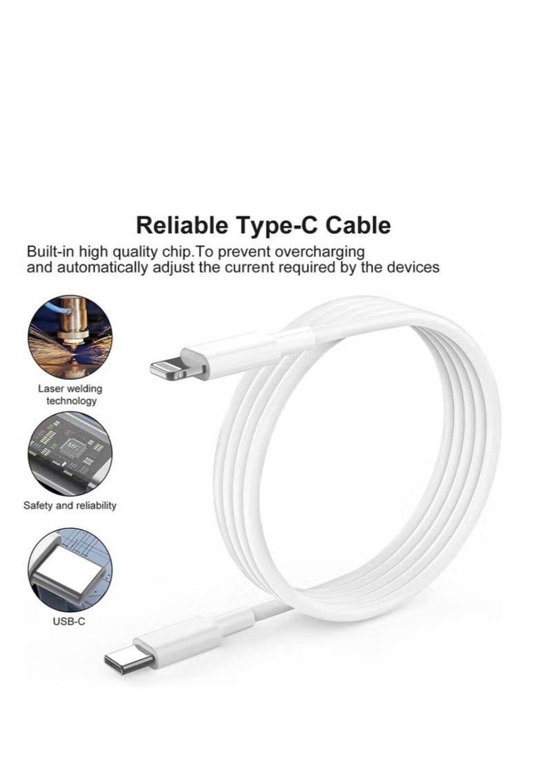 (2Pc) Apple iPhone Charger Cable 1M[MFi Certified] USB C to Lightning Cable Fast Charging Power Delivery PD 20W iPhone Cable for iPhone 14/14 Pro/14 Plus/14 Pro Max, iPad Pro, iPhone 8-13 All Series