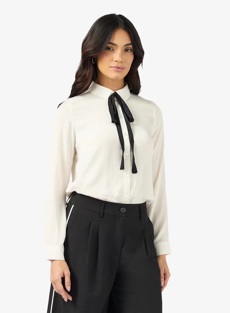فيرو مودا Vmgretchen Long Sleeve Button Down Shirt