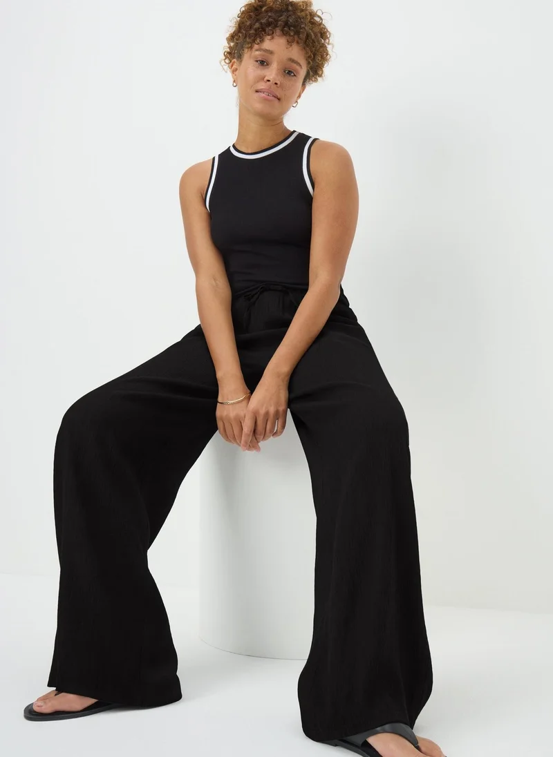 Matalan Black Wide Leg Trousers