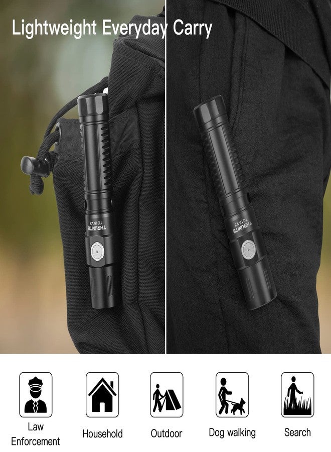 ThruNite TC15 V3 2403 High Lumen Flashlight, USB C Rechargeable LED Handheld Flashlights, Ultra-Bright XHP 35.2 LED, Indoor/Outdoor (Camping, Security and Emergency Use) Cool White - Black CW - Image 4