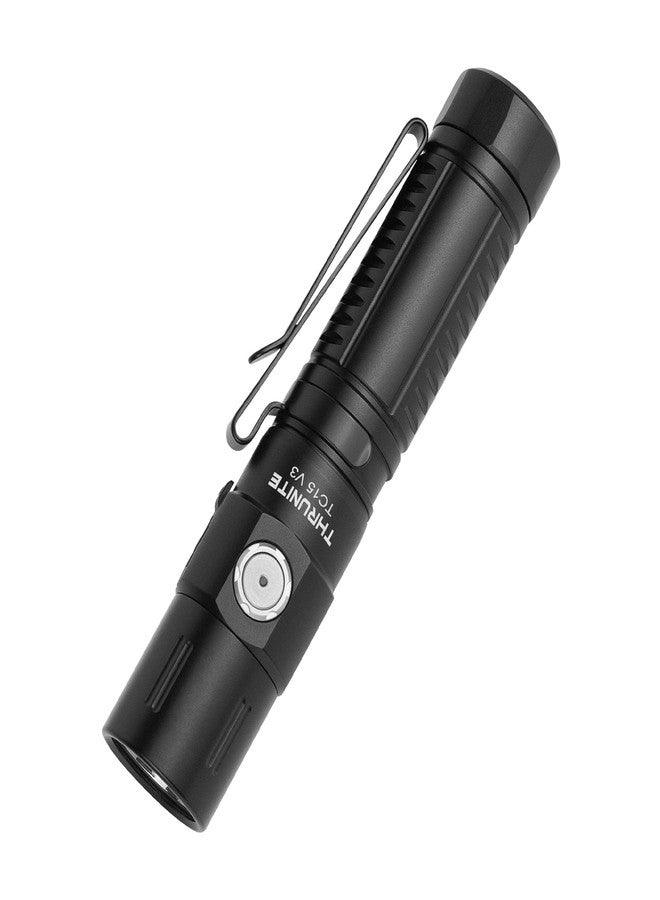 ThruNite TC15 V3 2403 High Lumen Flashlight, USB C Rechargeable LED Handheld Flashlights, Ultra-Bright XHP 35.2 LED, Indoor/Outdoor (Camping, Security and Emergency Use) Cool White - Black CW - Image 1