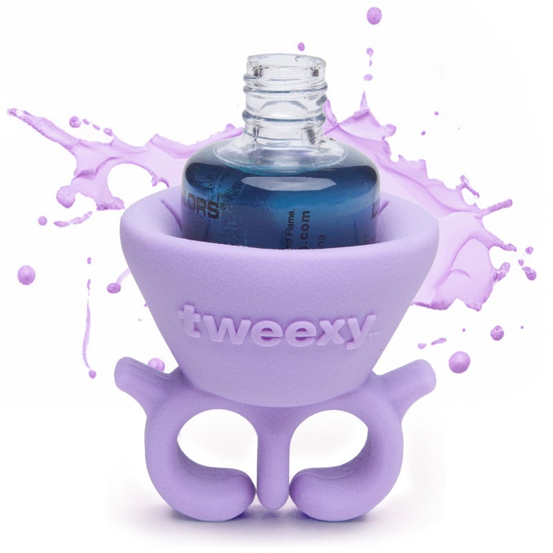 tweexy Wearable Nail Polish Holder Ring  Nail Polish Bottle Holder for Easy Application  Perfect for Fingernail Painting Manicure  Pedicure  Nail Polish Accessories Lilac Dreams