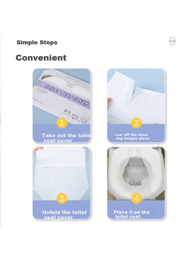 Biaze Disposable Toilet Seat Cover Travel Soluble Water Pregnant Women Toilet Seat Paper Toilet Sticker 250 Sheets