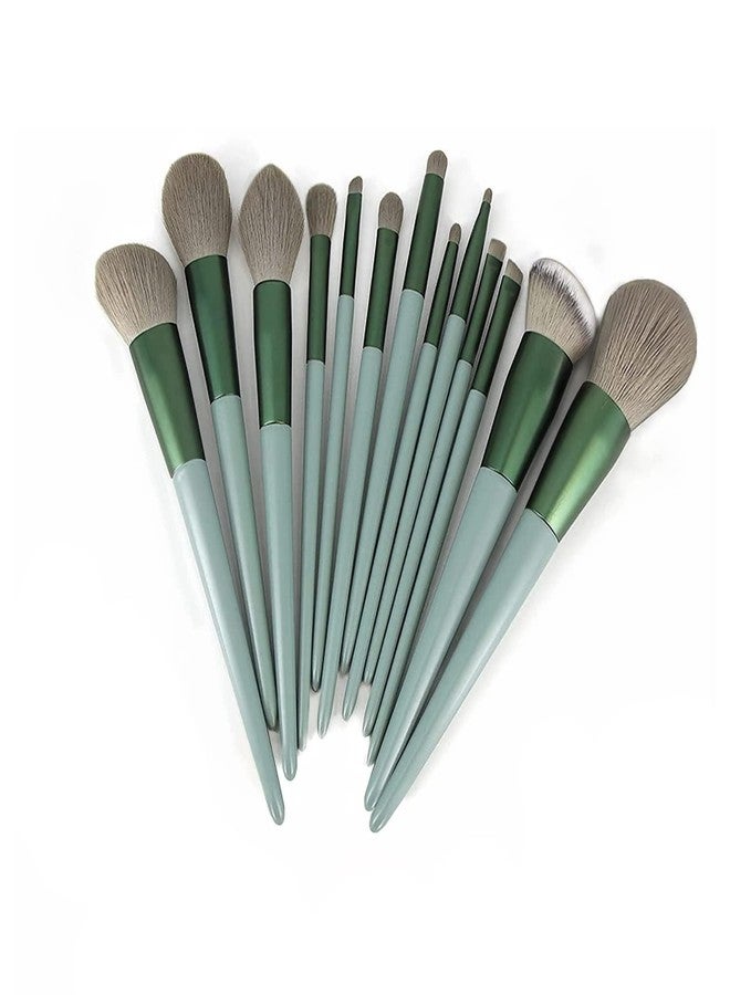 MF® Soft Fluffy Makeup Brushes, Kabuki Liquid Foundation Powder Concealers Eye Shadow 13 Pcs Brush Set Professional Blush, Face Powder, Highlighter, Contour, Blending Eyebrow Eyeliner. - Image 1