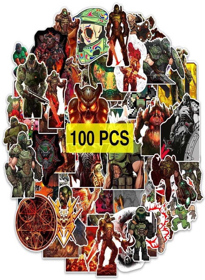 Pounchi Retro Game Stickers (100 Pcs) Cartoon Video Game PVC Sticker, Gifts for Laptop Water Bottle Skateboard Party Supplies Decorations Teens Kids - Image 1