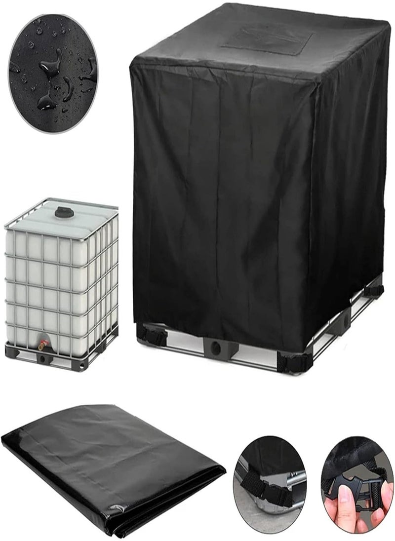 GGOOT - IBC Water Tank Cover 1000L, Rain Water Tank Cover, Water Tank Dust Cover, 1000L IBC Container Cover, Protective IBC Tote Cover, 1000L IBC Tank & Rainwater Container Fittings - Image 1