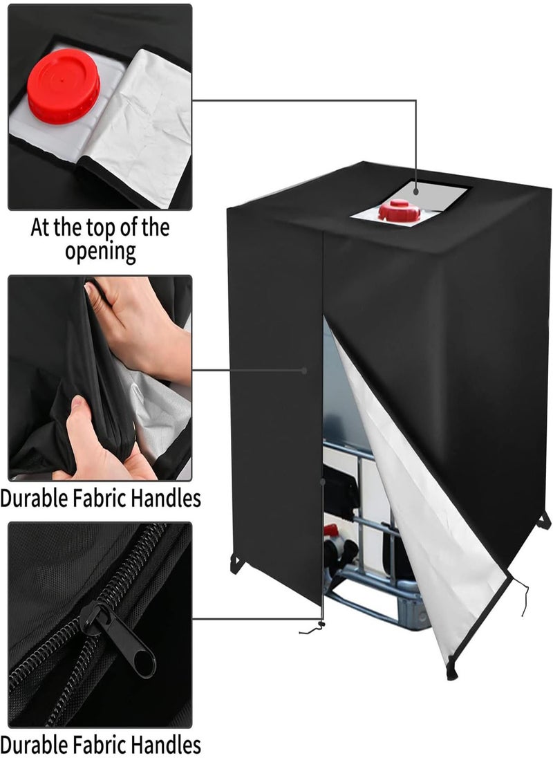 GGOOT - IBC Water Tank Cover 1000L, Rain Water Tank Cover, Water Tank Dust Cover, 1000L IBC Container Cover, Protective IBC Tote Cover, 1000L IBC Tank & Rainwater Container Fittings - Image 1