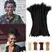 JIAJIA Teresa 8 Inch 100 Strands 100% Human Hair Dreadlock Extensions for Men/Women/Kids 0.8cm Width Full Hand-made Permanent Dread Locs Extensions Human Hair Can Be Dyed,Curled and Bleached,Natural Black - Image 2