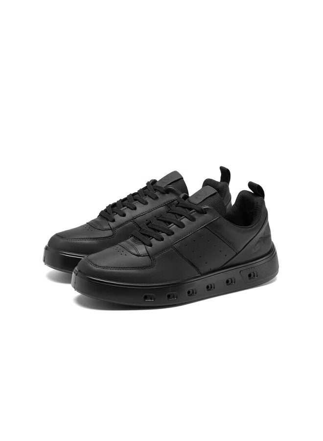 Ecco Thick-soled Casual Shoes, Cowhide Color-block Versatile Trendy Sneakers, Street 720 Men's Shoe Series 520814, Black, Size 41 - Image 3