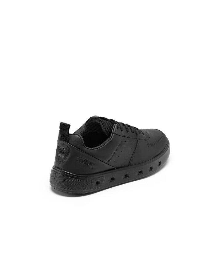 Ecco Thick-soled Casual Shoes, Cowhide Color-block Versatile Trendy Sneakers, Street 720 Men's Shoe Series 520814, Black, Size 41 - Image 4