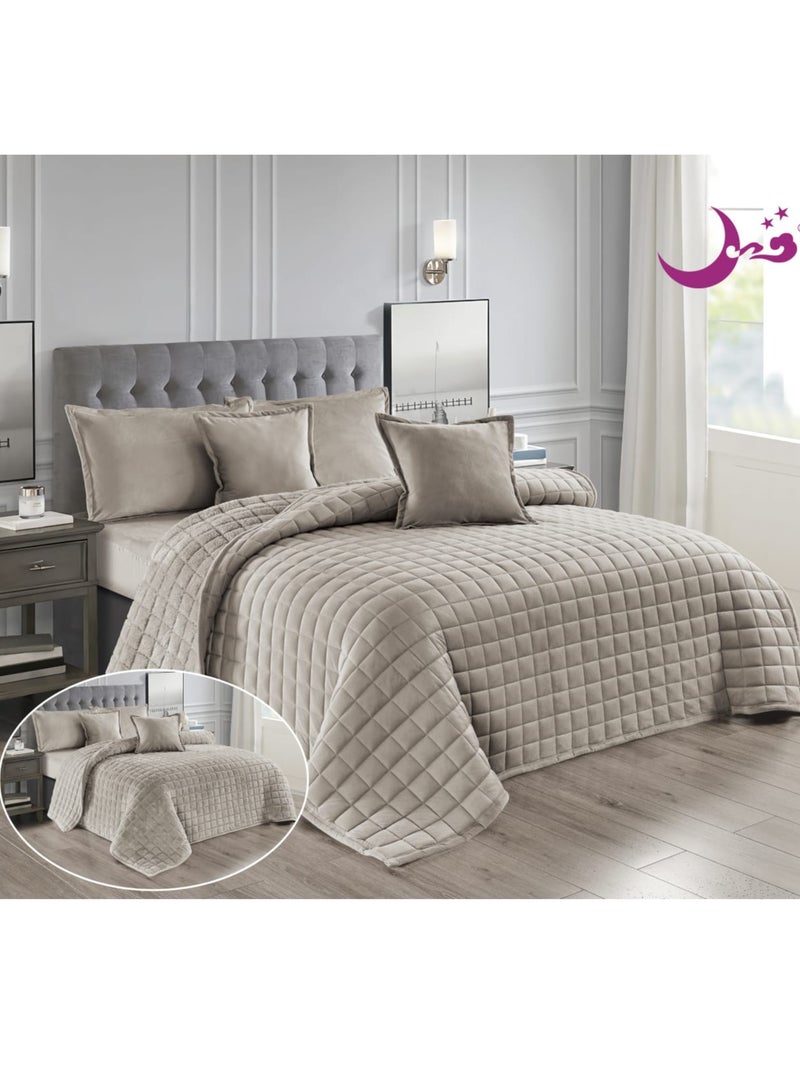 Double winter floral velvet compressed mattress