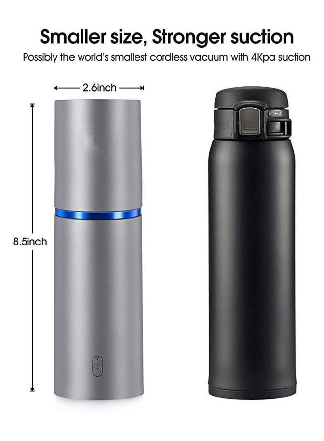 ISank مكنسة كهربائية صغيرة، منفضة هواء ومضخة يدوية 3 في 1، مكنسة كهربائية صغيرة محمولة لاسلكية، قابلة لإعادة الشحن عبر USB، سهلة التنظيف لسطح المكتب ولوحة المفاتيح والدرج والجزء الداخلي للسيارة والشقوق الأخرى، مساحات صغيرة - Image 4
