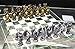 Ebros Gift Silver and Gold Painted Magic Fantasy Dungeons and Dragons Felted Base Resin Chess Pieces with 15 by 15 Checkered Frosted and Transparent Glass Board Set Gaming Board Game Collection - Image 4