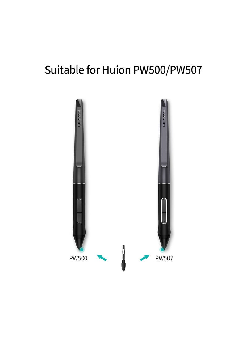 HUION 10-Piece Replacement Pen Nibs Set Black - Image 3