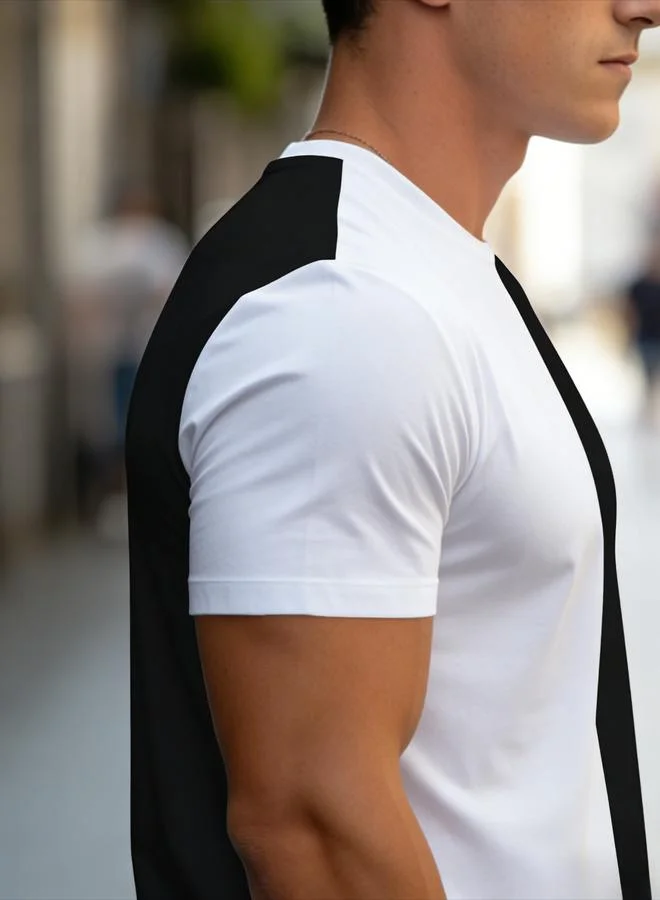 Take Two Multi Men Color Block Round Neck T-Shirt for Men | Best Price UAE