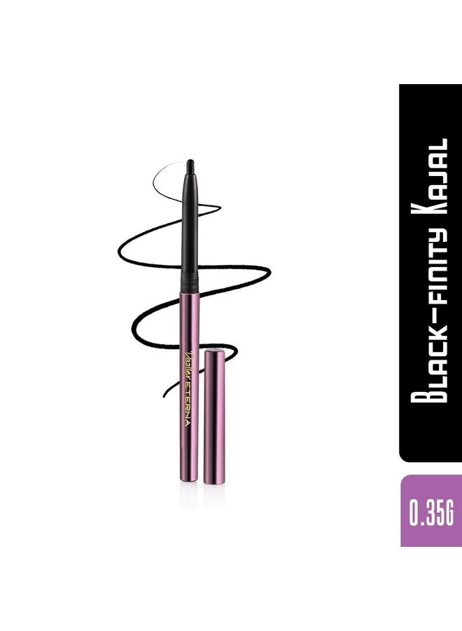 DAZLLER Eterna Blackfinity Kajal 0.35G Matte Ultracreamy Texture Rich Color Payoff 8Hr Power Stay Waterproof Smudgefree Enriched With Herbal - Image 2