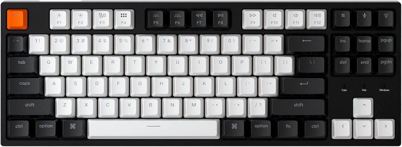 Keychron C1 TKL Mechanical Gaming Keyboard – Wired White LED Backlit Compact Keyboard with Tactile Mechanical Switches, Compatible with Mac & Windows - Image 1