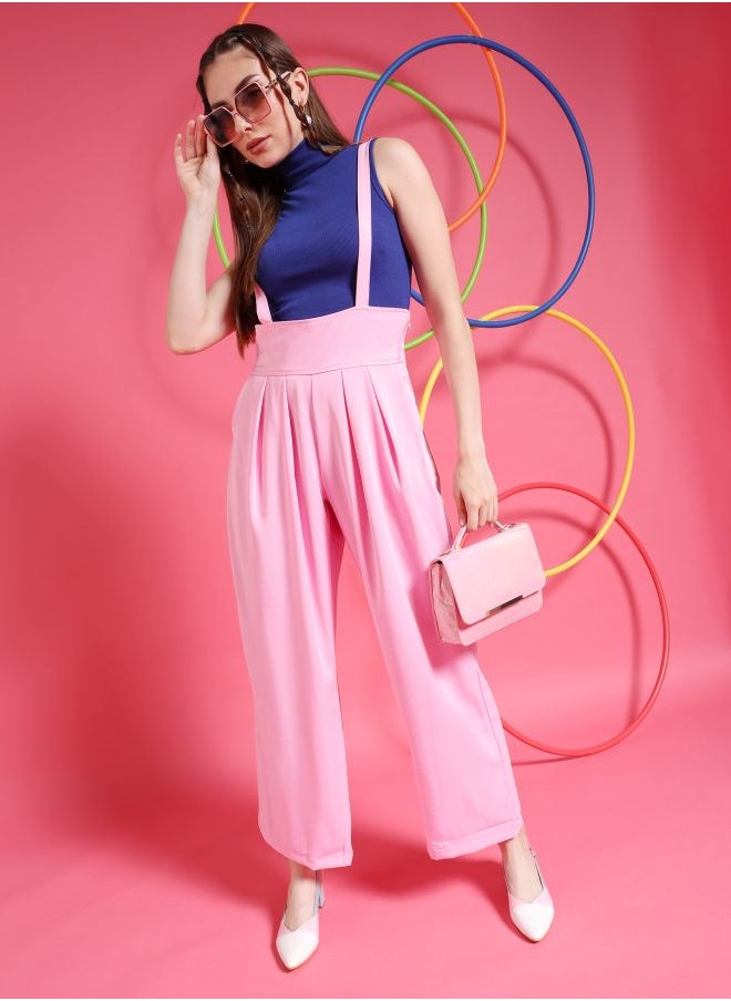 Freehand Women Regular Fit Solid High-Rise Pleated Pants  - Image 1