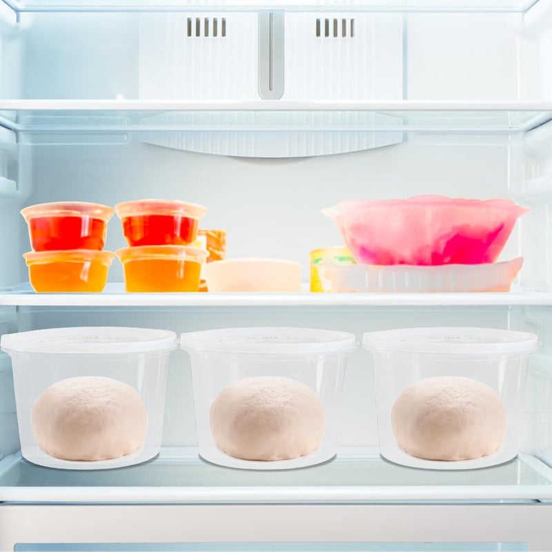 Pujito Stackable Pizza Dough Proofing Boxes Dough Proofing Container with Lid 1100ml portion (3) - Image 5
