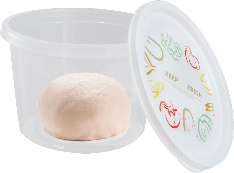 Pujito Stackable Pizza Dough Proofing Boxes Dough Proofing Container with Lid 1100ml portion (3) - Image 3