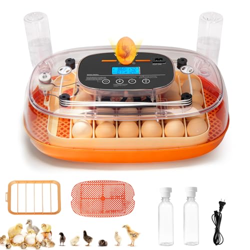 Yofidra Incubators for Hatching Eggs 24 Egg Incubator Automatic Egg Turner with Humidity Control Digital Temperature Hatch Day Auto Water Refill 360Viewing for Chicken Duck Quail Duck Goose - Image 1