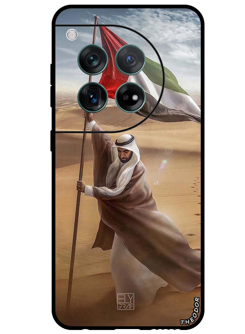 Theodor Protective Case Anti Scratch Shock Proof Bumper Cover For OnePlus 12 Sheikh Zayed Flag Desert - Image 1