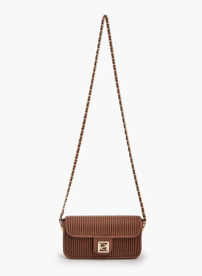 بابريكا Pleated Crossbody Bag With Chain Strap