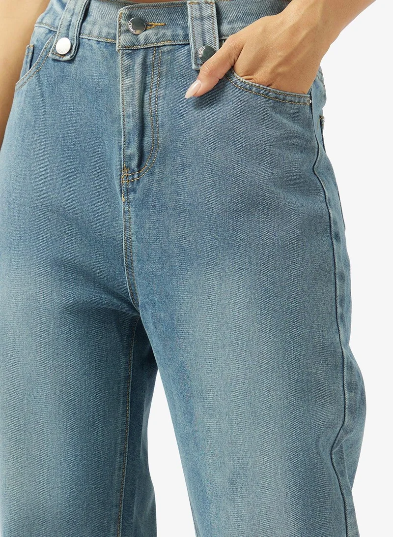 Ginger  High Rise Straight Fit Jeans for Women | Best Price UAE