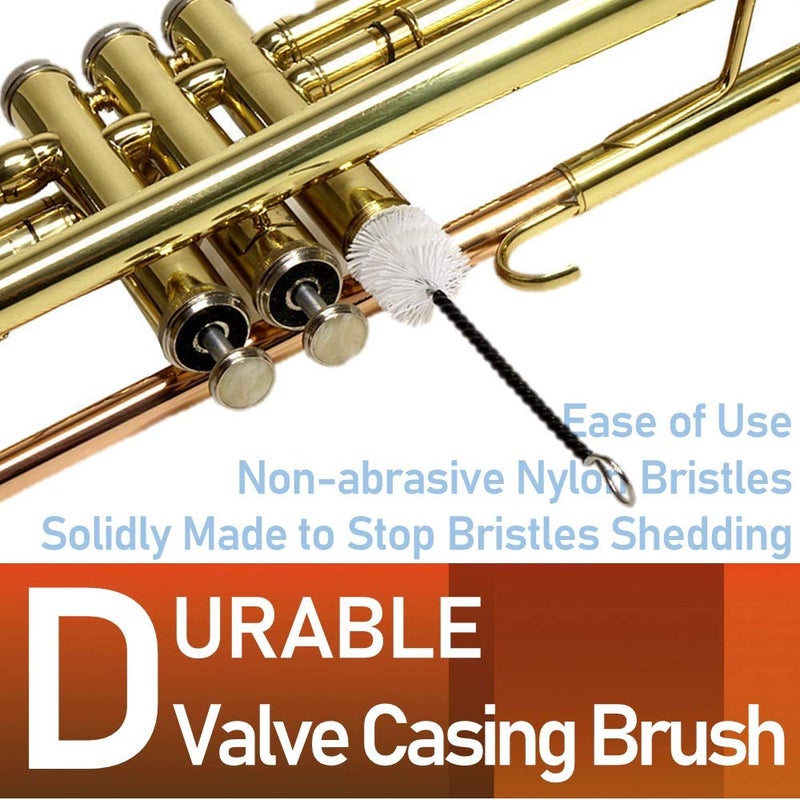Libretto Trumpet (Cornet) All-Inclusive Care Kit w/Instructions: Valve Oil+Slide Grease+Cleaning Cloth+Mouthpiece/Valve/Bore Brushes, Giftable Handy Case, Time to Clean & Extend Life of Your Trumpet! - Image 3