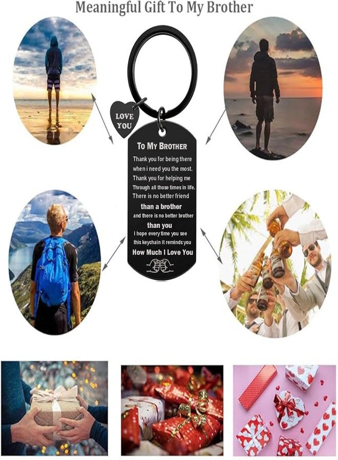 Elfenstall- 3in1 Brother Sister Gift I Love You Black Keychain For Birthday Thanksgiving Christmas Graduation - Image 4