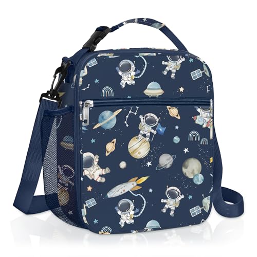 Clastyle Space Insulated Kid Lunch Bag Tote Star Large Thermal Cooler Bag for Girl Boy Picnic School Toddler Leakproof Lunchbox Container Universe - Image 1