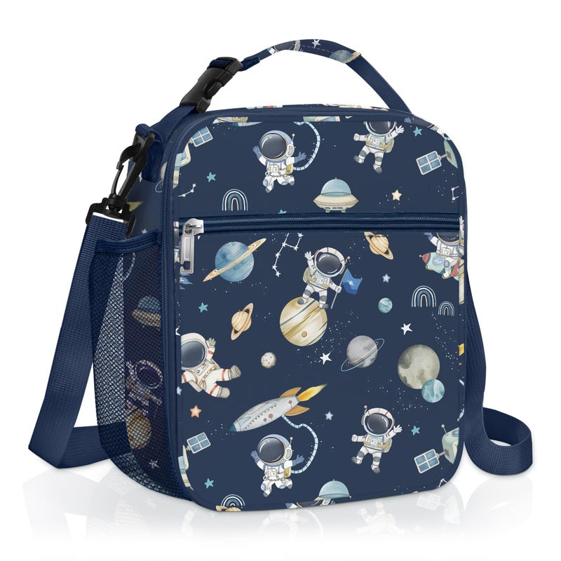 Clastyle Space Insulated Kid Lunch Bag Tote Star Large Thermal Cooler Bag for Girl Boy Picnic School Toddler Leakproof Lunchbox Container Universe - Image 2