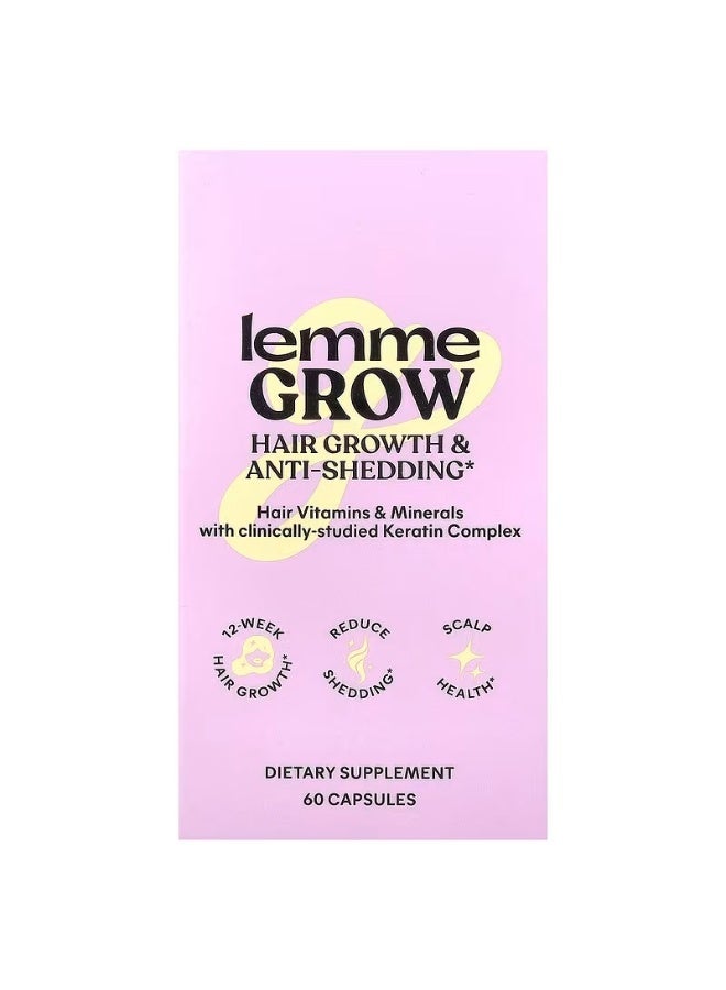Lemme, Grow, Hair Growth & Anti-Shedding, 60 Capsules - Image 1