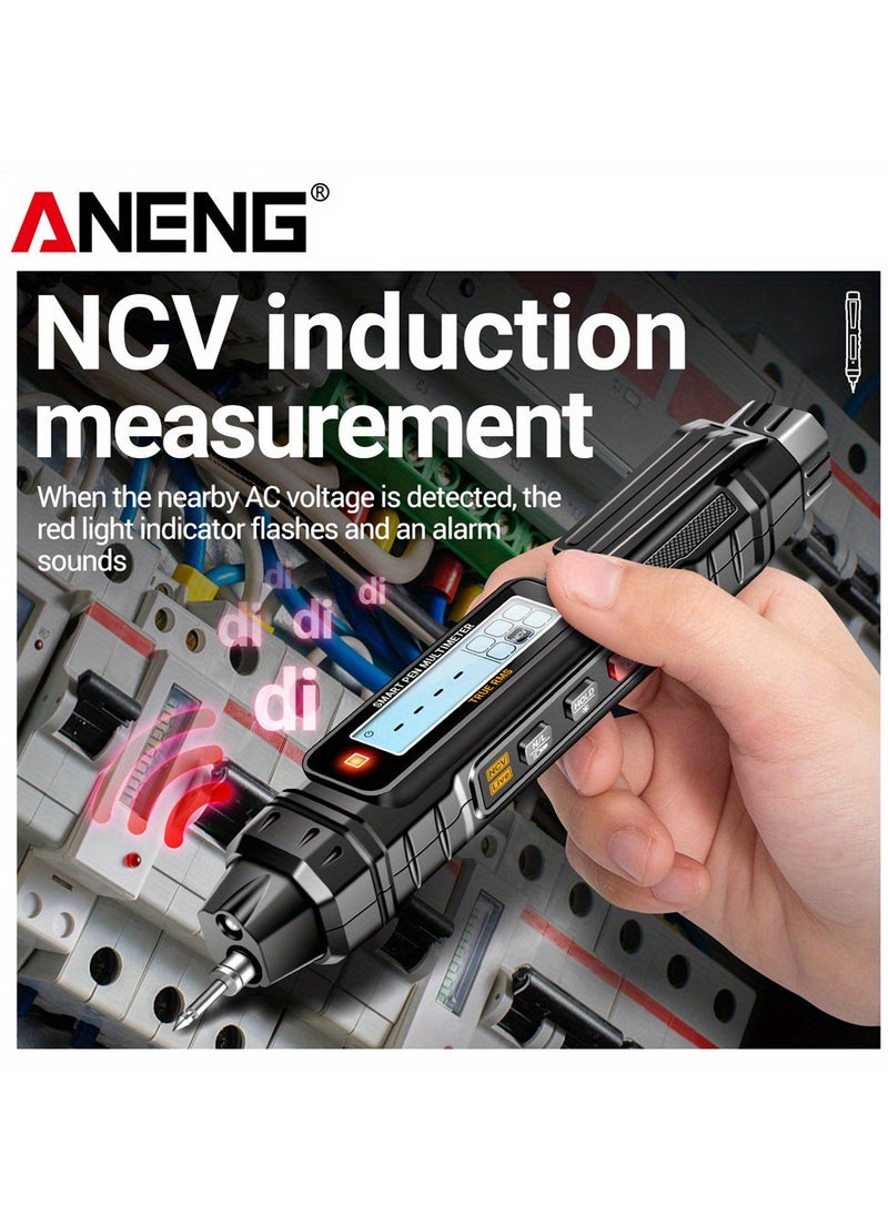 ANENG - Aneng A3005 Digital Multimeter Pen, Battery-Powered, High Precision & Reliability, For Electricians - Measures Ac/Dc Voltage, Resistance, Continuity, With Lcd Display & Flashlight, Includes Manual - Image 1