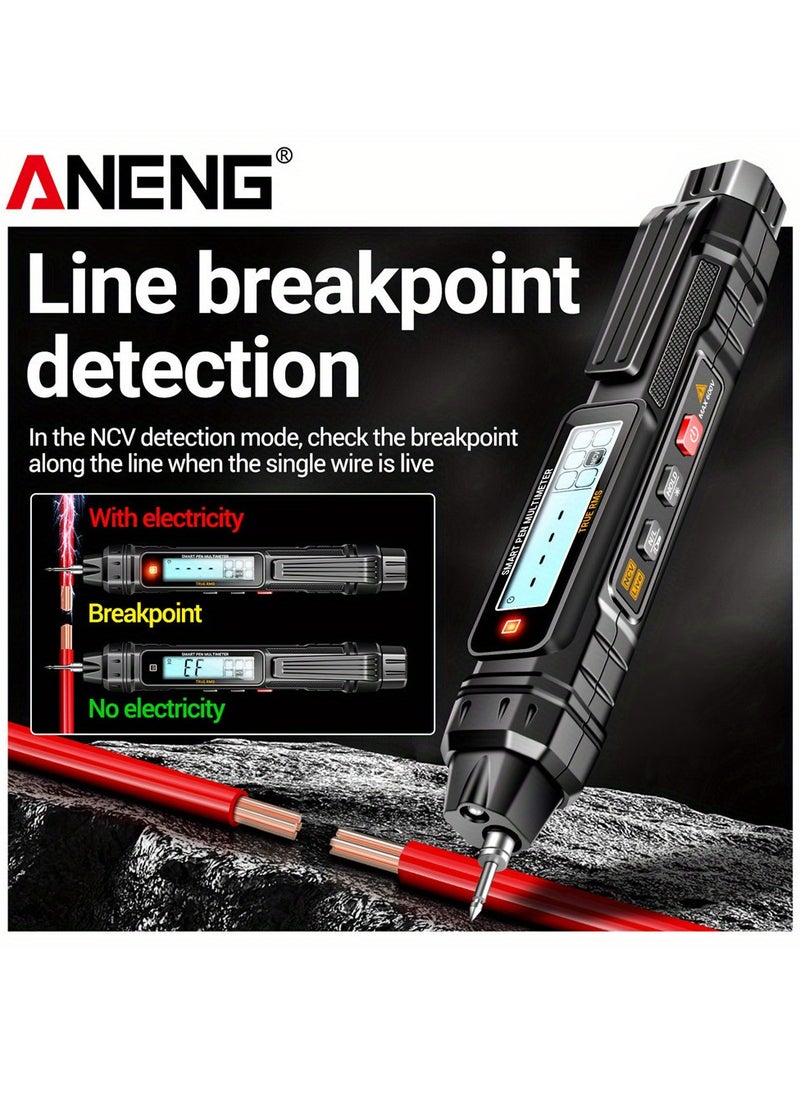 ANENG - Aneng A3005 Digital Multimeter Pen, Battery-Powered, High Precision & Reliability, For Electricians - Measures Ac/Dc Voltage, Resistance, Continuity, With Lcd Display & Flashlight, Includes Manual - Image 1