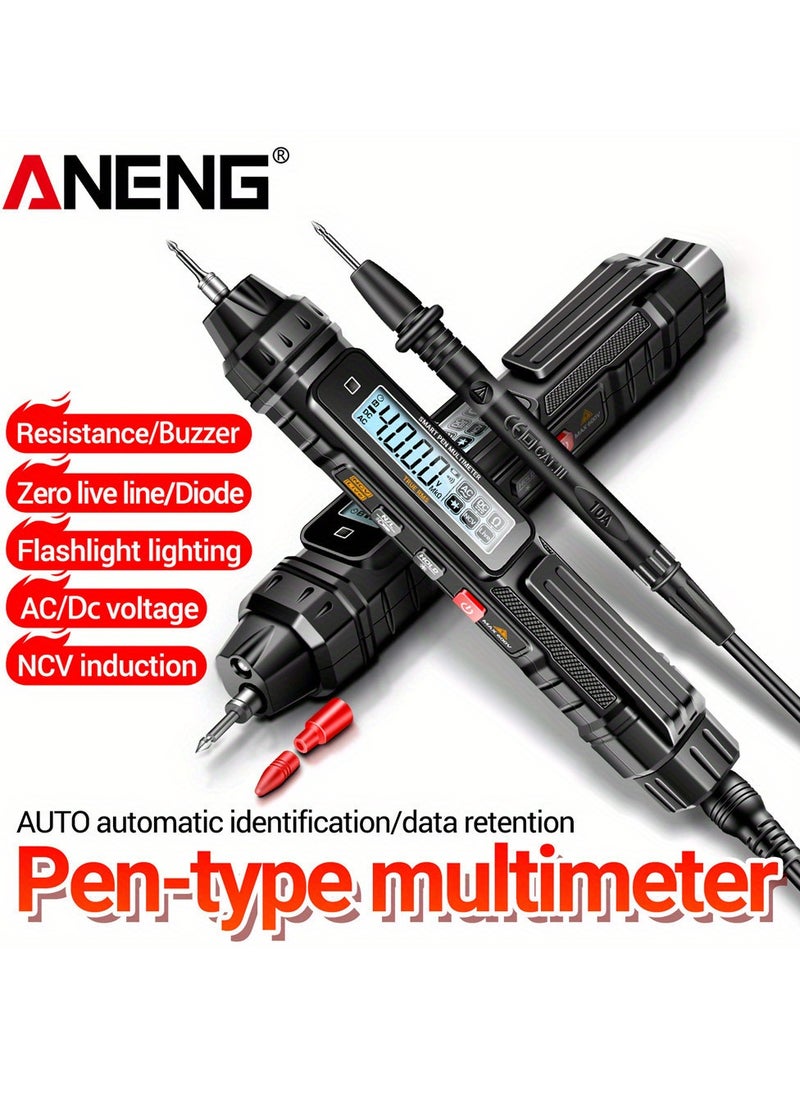 ANENG - Aneng A3005 Digital Multimeter Pen, Battery-Powered, High Precision & Reliability, For Electricians - Measures Ac/Dc Voltage, Resistance, Continuity, With Lcd Display & Flashlight, Includes Manual - Image 1