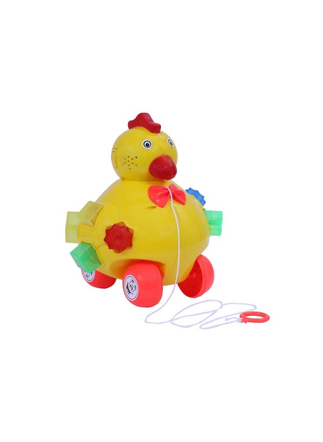 Toy Zone Toyzone Hen Pull Along-71525 | Infant and Pre-School Toy | Free Wheel Toy | Early Age Development Toys for Kids | Pulling Toy with Cord| Push N Pull Toy  - Image 3