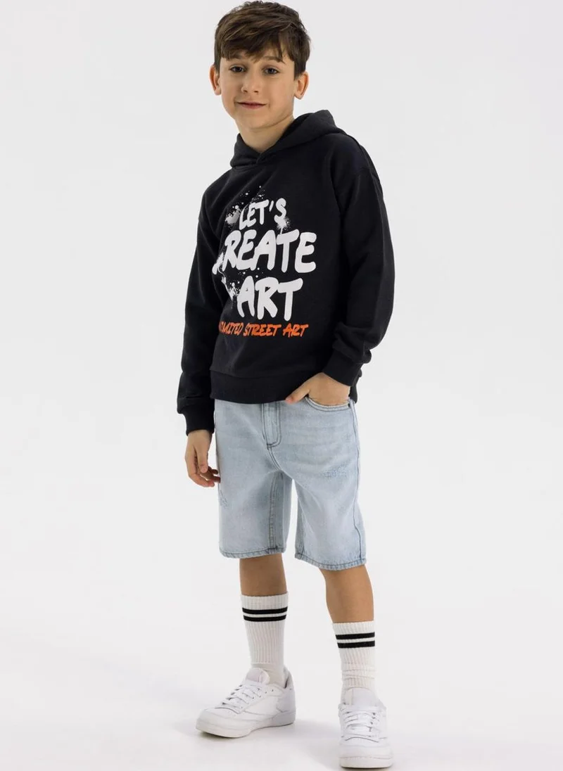 MINOTI Kids Boys Ripped Denim Shorts