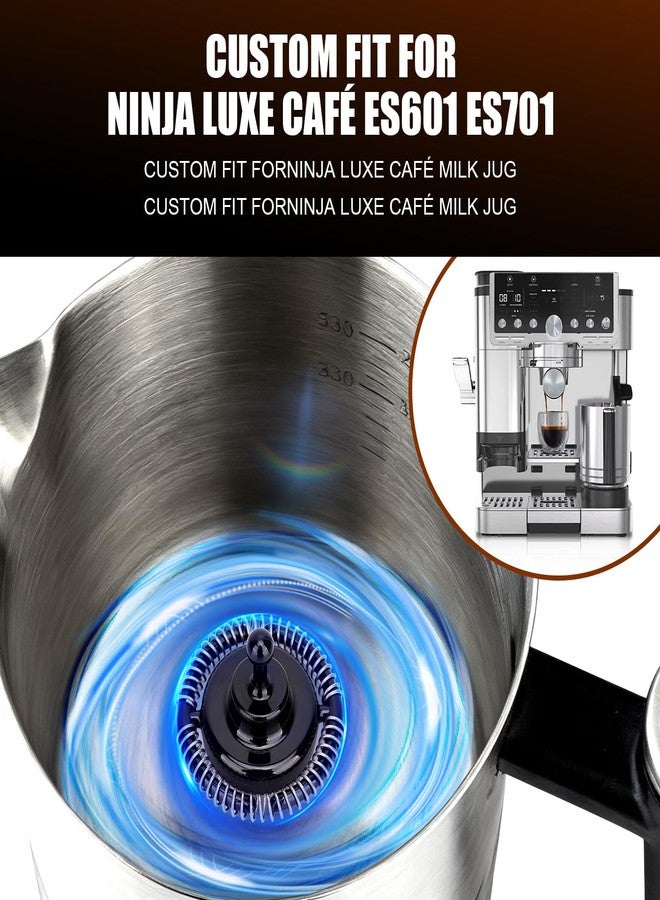 GreeSuit Milk Frother Replacement for Ninja ES601: Compatible with Ninja Luxe Cafe ES601 ES655 ES701 models whisk Accessories,Stainless Steel and plastic Material,Machine washable - Image 3